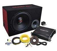 Ground Zero GZ BASS KIT 12.300 - Autosubwoofer - 12" Basreflex Subwoofer-behuizing - Complete Set met Versterker & Kabelset - thumbnail
