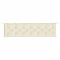 VidaXL Tuinbankkussen 200x50x7 cm oxford stof crèmekleurig - thumbnail