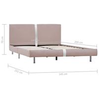 Bedframe kunstleer cappuccino 140x200 cm - thumbnail