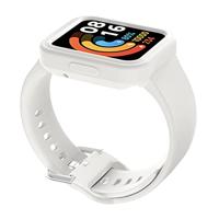 By Qubix - Siliconen band met case - Wit - Xiaomi Redmi Watch 2 (Lite) - thumbnail