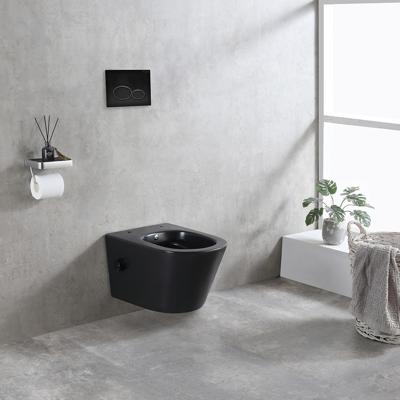 Wandcloset Wiesbaden Bidesta Rimless Met Bidetkraan Koud Water Mat Zwart