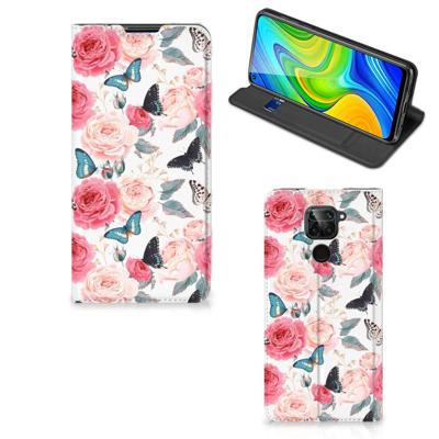 Xiaomi Redmi Note 9 Smart Cover Butterfly Roses Xiaomi Redmi Note 9 Smart Cover Butterfly Roses