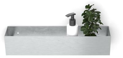 Looox Colour shelf box Special BoX rechthoek 30x10x10cm RVS geborsteld cshbox30rvs