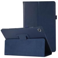 Lunso - Lenovo Tab M10 Plus Gen 3 (3e generatie) - Stand flip Bookcase hoes - Donkerblauw - thumbnail