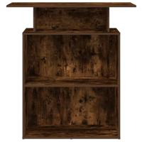 Receptiebalie 100x40x104 cm bewerkt hout gerookt eikenkleurig - thumbnail