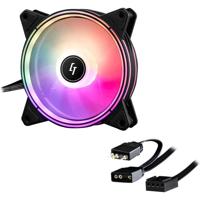 Chieftec NF-1225RGB koelsysteem voor computers Computer behuizing Ventilator 12 cm Zwart 1 stuk(s) - thumbnail
