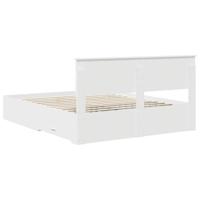 Bedframe met hoofdeinde met lade Wit 160 x 200 cm Bewerkt hout - thumbnail