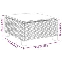 Tuinkruk met kussen 63,5x56x32 cm poly rattan zwart - thumbnail
