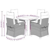 5-delige Tuinset met kussens poly rattan beige - thumbnail