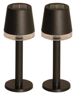 Luxform Zwarte tafellampCala Dor set van 2 - LWE20286