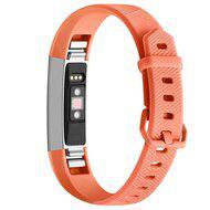 FitBit Alta HR siliconen bandje met gesp - Maat: Large - Licht oranje - thumbnail
