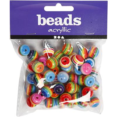 Creativ Company Kralen regenboog multi mix, 50st.