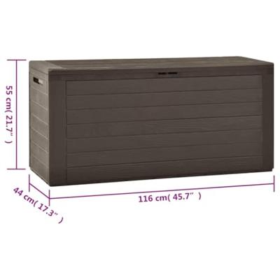Tuinbox 116x44x55 cm bruin Tuinbox 116x44x55 cm bruin