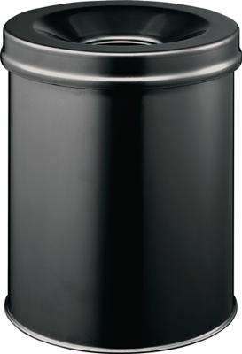 Durable Papierkorb Safe, Durable, Stahl, schwarz, 15 Liter, selbstverlöschend mit Flam 330501 Prullenbak 15 l (Ø x h) 260 mm x 357 mm Staal Zwart 1 stuk(s)
