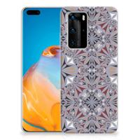 Huawei P40 Pro TPU Siliconen Hoesje Flower Tiles - thumbnail