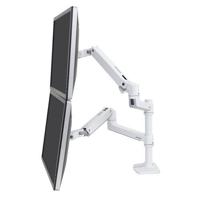 Ergotron LX Dual Arm Stacking Desk Mount Monitor-tafelbeugel Aantal monteerbare displays: 2 Display(s) 38,1 cm (15) - 61 cm (24) Wit In hoogte verstelbaar, - thumbnail