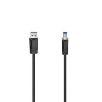 Hama USB-kabel USB 3.2 Gen1 (USB 3.0 / USB 3.1 Gen1) USB-A stekker, USB-B stekker 1.50 m Zwart 00200625 - thumbnail