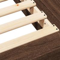 Bedframe bewerkt hout bruin eikenkleur 90x200 cm - thumbnail