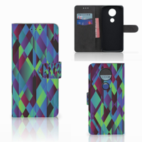 Motorola Moto E5 Plus Bookcase Abstract Green Blue - thumbnail