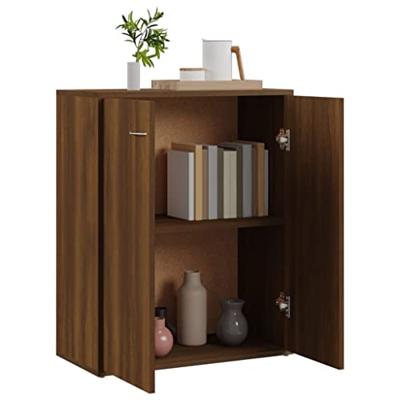 Dressoir 60x30x75 cm bewerkt hout bruineikenkleurig Dressoir 60x30x75 cm bewerkt hout bruineikenkleurig