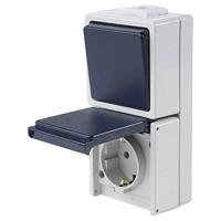 AS Schwabe 62455 Schakelaar (opbouw) IP54 Grijs - thumbnail