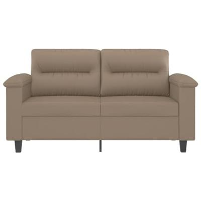 Tweezitsbank 120 cm kunstleer cappuccinokleurig