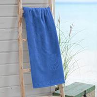 Seahorse Seahorse Strandlaken Shells Blue 100x200 - thumbnail