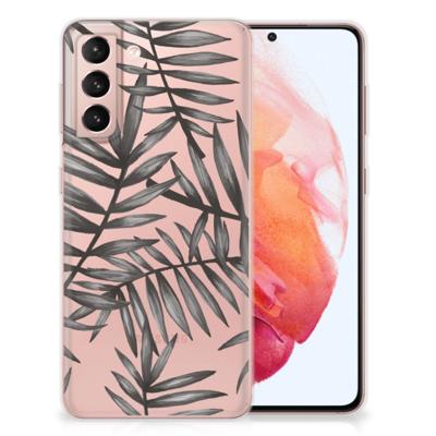 Samsung Galaxy S21 | TPU Case | Leaves Grey Samsung Galaxy S21 | TPU Case | Leaves Grey