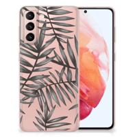 Samsung Galaxy S21 | TPU Case | Leaves Grey - thumbnail