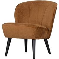 WOOOD Fauteuil 'Sara' Chenille, kleur Cognac - thumbnail