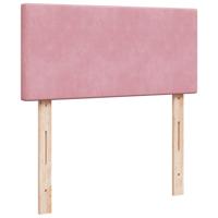 Boxspring met matras fluweel roze 120x190 cm - thumbnail