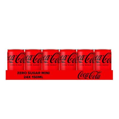 Frisdrank coca cola zero blik 150ml | 24 stuks