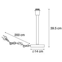 QAZQA Klassieke tafellamp messing zonder kap - Simplo - thumbnail