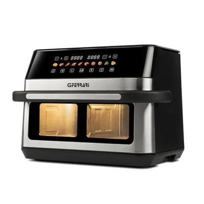 G3 Ferrari G10223 friteuse Dubbel 12 l Vrijstaand 2200 W Heteluchtfriteuse Zwart, Roestvrijstaal