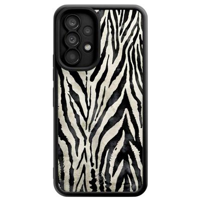 Samsung Galaxy A53 zwarte case - Zebra safari