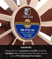 Noctua NF-F12 5V CPU-koellichaam met ventilator Bruin, Beige (b x h x d) 120 x 120 x 25 mm - thumbnail