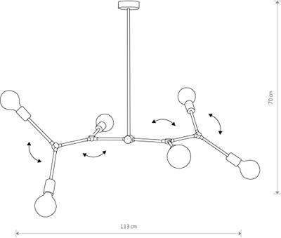 Lyora Zwarte hanglampTwig - 9138