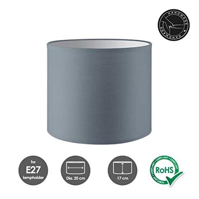 Lampenkap cilinder | rond | katoen | stoffen lampenkap | cilinderkap  | Ø20cm H17cm | grijs