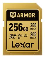 Lexar SDXC Pro Gold Series ARMOR UHS-II 256GB V60 IP68 R280/W205 - thumbnail