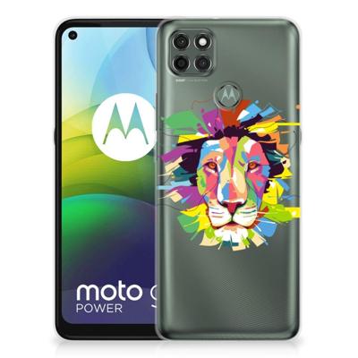 Motorola Moto G9 Power Telefoonhoesje met Naam Lion Color Motorola Moto G9 Power Telefoonhoesje met Naam Lion Color