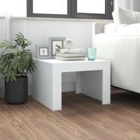Salontafel 50x50x35 cm bewerkt hout wit - thumbnail