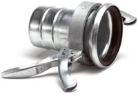 Dallai M-deel x slangtule - type C-Z - verzinkt - 89 x 89 mm - thumbnail