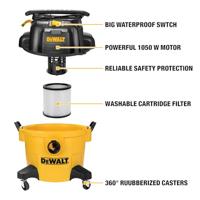 DeWalt DXV20P - 20L Wet/Dry Vac | Nat- en Droogstofzuiger- DXV20P - thumbnail