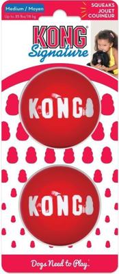 KONG SIGNATURE BALLS MEDIUM 6,5 CM 2 ST KONG SIGNATURE BALLS MEDIUM 6,5 CM 2 ST