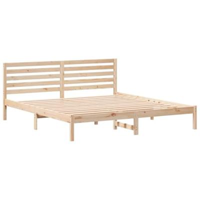 Bedframe met hoofdeinde Bruin 180 x 200 cm Massief grenenhout Bedframe met hoofdeinde Bruin 180 x 200 cm Massief grenenhout