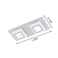 Eglo Design plafondlampMasiano 2-lichts metaalgrijs - 94506 - thumbnail