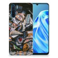OPPO A91 | Siliconen hoesje | met foto Badges - thumbnail