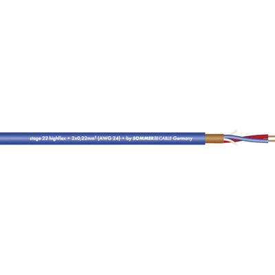 Sommer Cable 200-0002 Microfoonkabel 2 x 0.22 mm² Blauw per meter