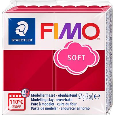 Boetseerklei Fimo soft 57 gram kersrood