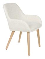 ZILT Eetkamerstoel 'Shantina' Geweven stof, kleur Off White - thumbnail